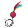 4BF Tugging Ball Cat Toy w/ Feathers