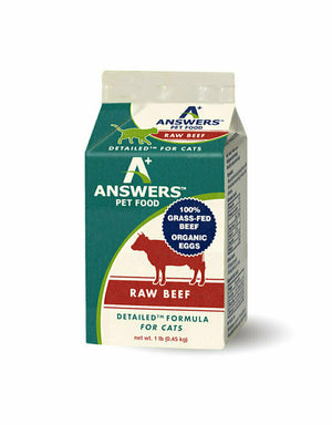 Answers Frozen Raw Detailed Beef for Cats