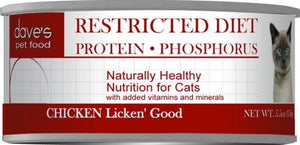 Dave's Restricted Diet Low Phosphorus (Kidney)– Chicken Cat Food 5.5oz