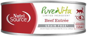 NutriSource PureVita Beef Grain-Free Wet Cat Food 5.5 oz