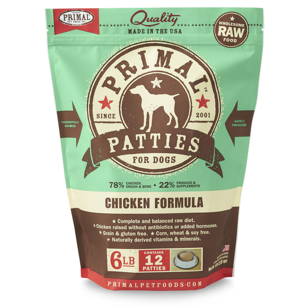 Primal raw outlet dog food patties