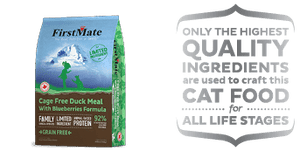 FirstMate Cage Free Duck w/ Blueberries Cat Food 4lb
