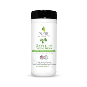 Pure and Natural Pet Flea & Tick Canine Wipes