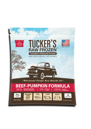 Tuckers Beef-Pumpkin Frozen Raw Dog Food