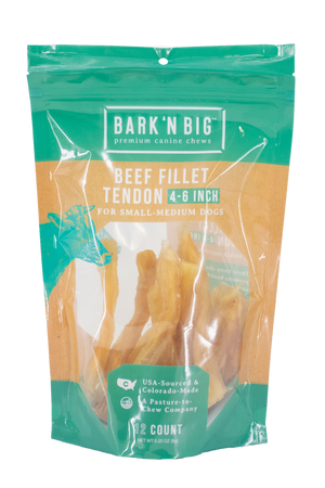 Bark 'N Big Beef Tendon Strips 9-12" 12ct Bag