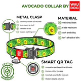 WAUDOG Nylon Avocado Collar with QR Tag