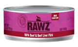 Rawz 96% Beef and Beef Liver Cat Food 5.5oz