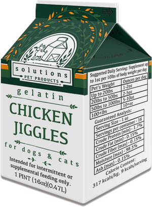 Solutions Frozen Chicken Jiggles Supplement for Dogs & Cats 16 oz