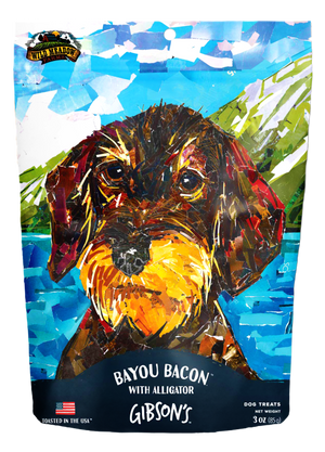 Gibson's Bayou Bacon with Alligator Jerky Dog Treats