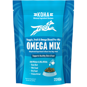 Koha Omega Mix - Dehydrated Mix for Wet & Dry Dog Food - 2 lb. Bag