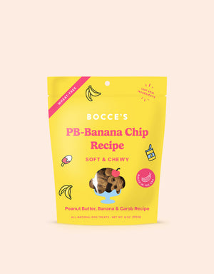 Bocce's Bakery PB & Banana Chip Recipe Soft & Chewy Dog Treats