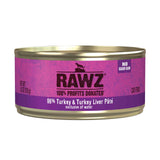 Rawz 96% Turkey and Turkey Liver Cat Food 5.5oz