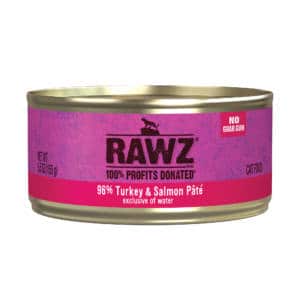 Rawz 96% Turkey & Salmon Pate Cat Food 5.5oz