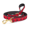 Up Country Red Black Paw Dog Collars and Leads