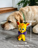 Lanco Retro Bowtie Cat Squeaky Rubber Dog Toy