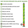 WAUDOG Nylon Avocado Collar with QR Tag