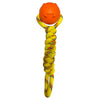 4BF Rubber Ball With Tug Rope Dog Toy