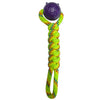 4BF Rubber Ball With Tug Rope Dog Toy