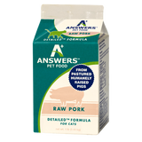 Answers Frozen Raw Detailed Pork for Cats