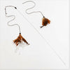Crunchy Feather Wand Cat Toy with Two Attachments