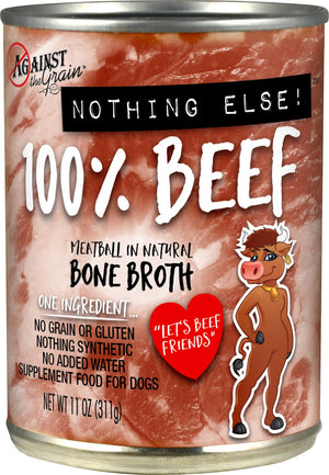 Against the Grain Nothing Else One Ingredient 100% Beef Canned Grain-Free Dog Food 11 oz.