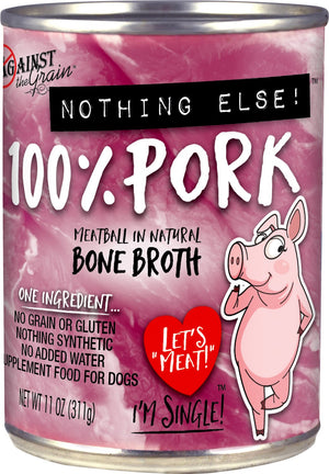 Against the Grain Nothing Else One Ingredient 100% Pork Canned Grain-Free Dog Food 11 oz.
