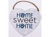 Dog Speak Heart Shaped Rope Sign -Home Sweet Home