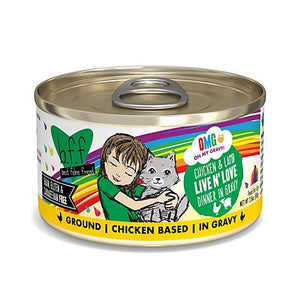 Weruva Cat B.F.F. OMG Live N' Love Chicken & Lamb Dinner in Gravy