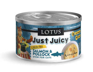 Lotus Just Juicy Salmon Pollock Stew for Cats