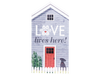 Dog Speak Extra Large Rustic House Sign - Love Lives Here