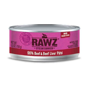 Rawz 96% Beef and Beef Liver Cat Food 5.5 oz