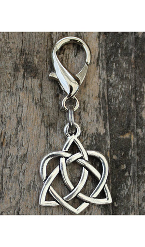 Diva Dog Celtic Heart Dog Collar Charm Silver