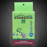 bioDOGradable Compostable Dog Poop Bags in Box of 6 Rolls (90 bags)