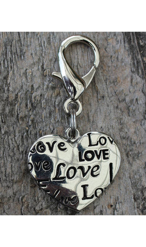 Diva Dog Love Heart Dog Collar Charm