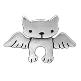 Sterling Silver Angel Kitty Necklace 3/4”