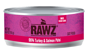 Rawz 96% Turkey & Salmon Pate Cat Food 5.5 oz