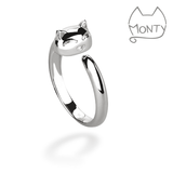 Sterling Silver Happy Cat Ring