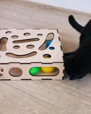 Interactive Wooden Cat Game