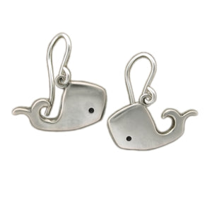 Sterling Silver Little Whale Earrings