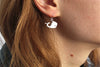 Sterling Silver Little Whale Earrings
