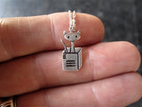 Sterling Silver Little Cat in the Box Necklace