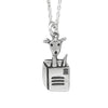 Sterling Silver Little Dog in a Box Necklace
