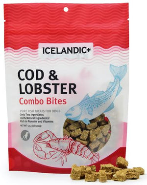 Icelandic+ 100% Pure Cod & Lobster Combo Bites Fish Dog Treat