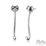 Sterling Silver Molly Kitty Earrings