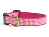 Pink Gingham Dog Collars and Leash