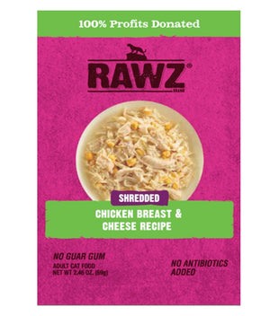 Rawz Shredded Chicken Breast & Cheese Cat Pouch 2.46 oz