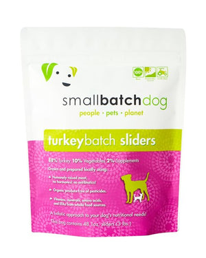 SmallBatch Dog Turkey Frozen Raw Sliders 3 lbs