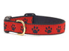 Up Country Red Black Paw Dog Collars and Leads