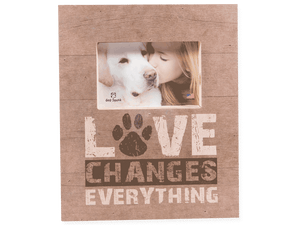 Pallet Box Picture Frame (Vertical) - Love Changes Everything
