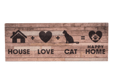 Dog Speak Large Pallet Box Sign - House+Cat+Love=HOME